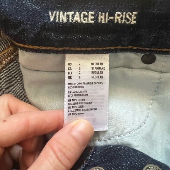 American Eagle Women Vintage Hi Rise Jeans Size 2 - Picture 7 of 7